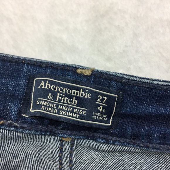 Abercrombie & Fitch Jeans Womens 27/4S Womans Simone High Rise Super Skinny Blue - Picture 7 of 11